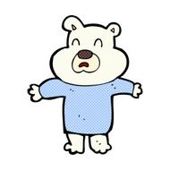 comic cartoon unhappy polar bear N2