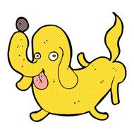 comic cartoon dog sticking out tongue N5