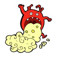 comic cartoon gross monster being sick N3