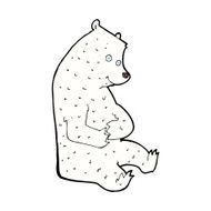 comic cartoon happy polar bear N2