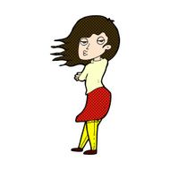 comic cartoon woman making photo face N3