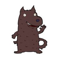 comic cartoon happy dog N20