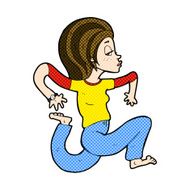 comic cartoon woman running N3