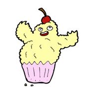 comic cartoon cupcake monster N3