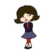 comic cartoon happy girl N22