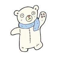 cute comic cartoon polar teddy bear