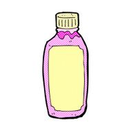 comic cartoon pink drink bottle