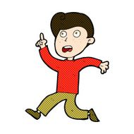 comic cartoon boy panicking N9
