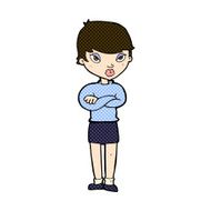 comic cartoon annoyed woman N55