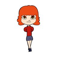 comic cartoon happy girl N23