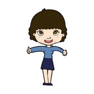 comic cartoon happy girl N24