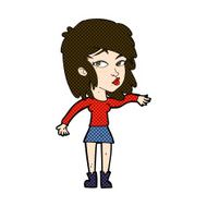 comic cartoon woman playing it cool N3