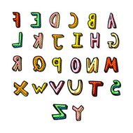 comic cartoon alphabet N4