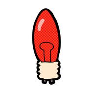 comic cartoon red light bulb N6