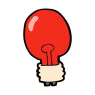 comic cartoon red light bulb N7