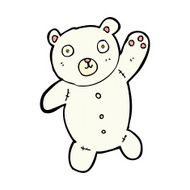 comic cartoon cute polar teddy bear