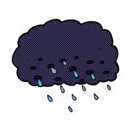 comic cartoon rain cloud N8