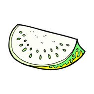 comic cartoon melon slice N5