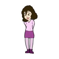 comic cartoon confused woman N27