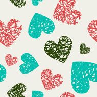 Seamless background with hearts N2