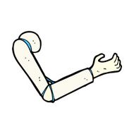 comic cartoon prosthetic arm N3