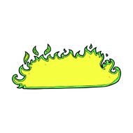 comic cartoon spooky fire border N3