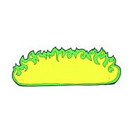 comic cartoon spooky fire border N4