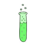 comic cartoon science test tube N3
