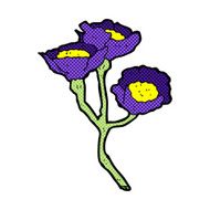 comic cartoon flowers N16