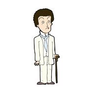 comic cartoon unhappy gentleman N3