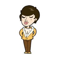 comic cartoon cool relaxed woman N3