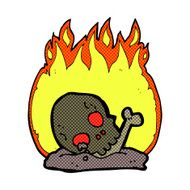 comic cartoon burning old bones N2