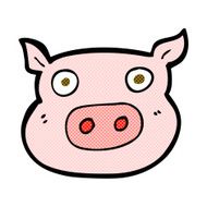 comic cartoon pig face