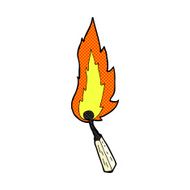 comic cartoon burning match N9