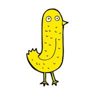 funny comic cartoon bird N36