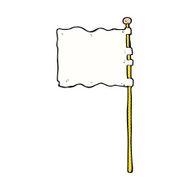 comic cartoon waving flag N2