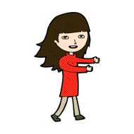 comic cartoon happy girl N25