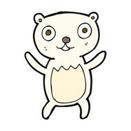 comic cartoon polar bear cub N8