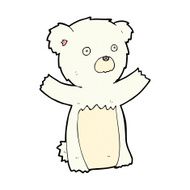comic cartoon polar bear cub N11