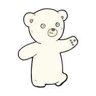 comic cartoon polar bear cub N12