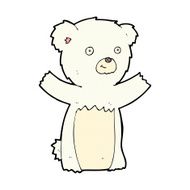comic cartoon polar bear cub N13