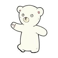 comic cartoon polar bear cub N14