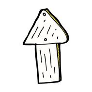 comic cartoon wood arrow symbol N2