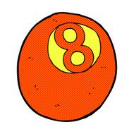 comic cartoon pool ball N2