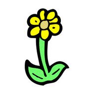 comic cartoon flower symbol N5