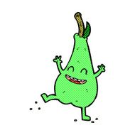 comic cartoon happy dancing pear N3