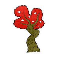 comic cartoon twisted old tree N2