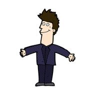 comic cartoon happy man N130