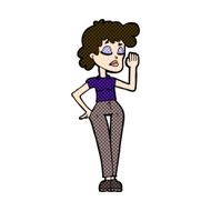 comic cartoon woman ignoring N6