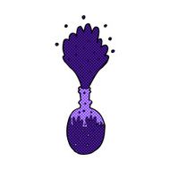 comic cartoon explosing chemicals N2